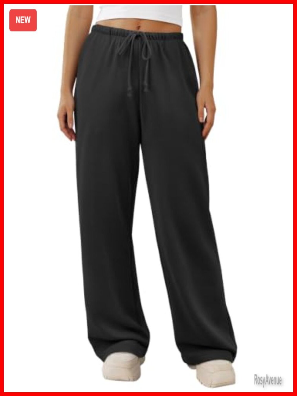 Wide Leg Sweatpants Low Rise Drawstring Casual Loose Baggy Workout Pants 2026